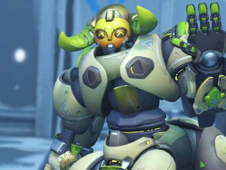 Artwork of Orisa, Overwatch's new hero