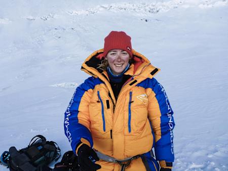 Alyssa feeling the burn between camps 2 and 3