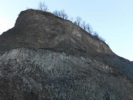 Komin wulkaniczny, skalna róża - Złotoryja
