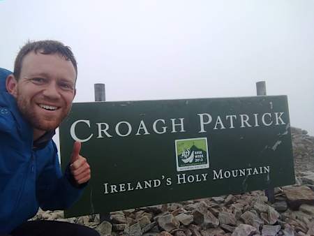 Forrest at the summit of Croagh Patrick
