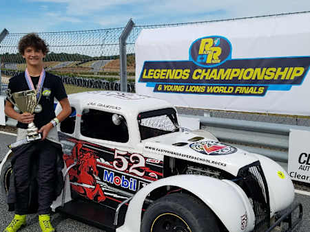 2017 was also a big year for Jak showing his talent in multiple racing genres. Jak added many wins to his resume this year, including a victory at the Legends Car World Finals