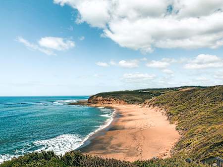 Bells Beach, Torquay, as seen from up top.
