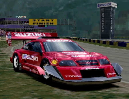 Screenshot aus Gran Turismo 2 zeigt den Suzuki Escudo Pikes Peak Version 1996