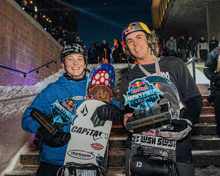 Jess Perlmutter and Benny Milam at Red Bull Heavy Metal in Boston, Massachusetts, USA on February 22, 2025