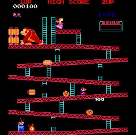 Оригинальная версия Donkey Kong для аркадного автомата