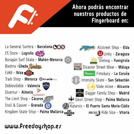 Tiendas físicas donde encontrar los Fingerboard de Freeday Shop
