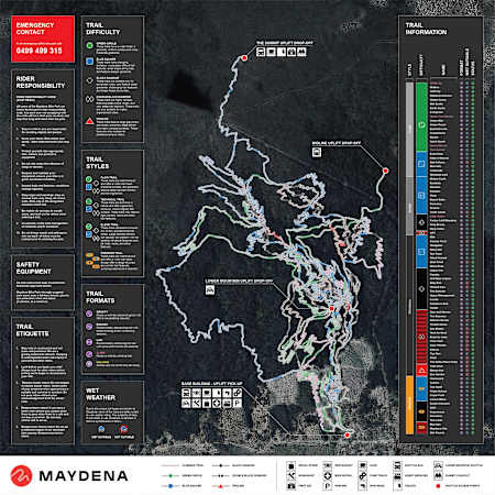 Maydena Bike Park Trails Map