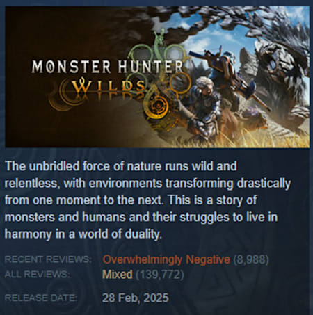 Overwhelmingly Negative，在正體中文介面叫做「壓倒性負評」 