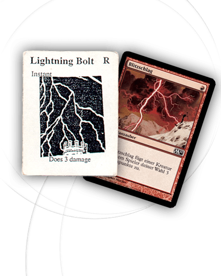 Das Kartendesign von Magic: The Gathering - Damals und heute.