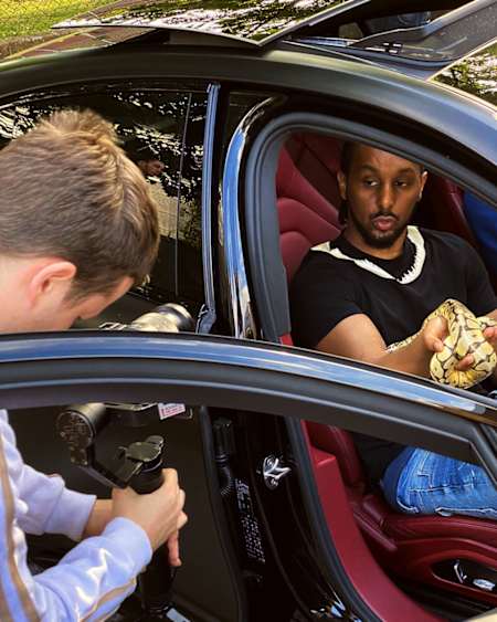 Danny Pressplay shooting a music video with TY from CGM