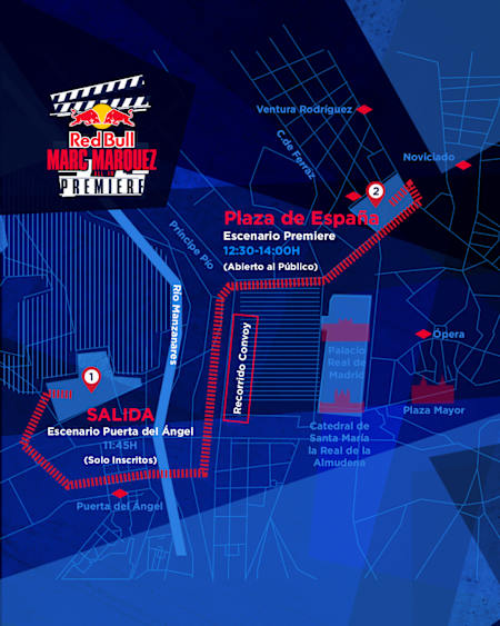 Mapa del recorrido del Convoy de Motos