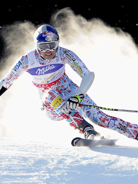 Lindsey Vonn competes in Garmisch-Partenkirchen the 8 of February 2011