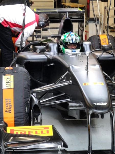Lucas Di Grassi in the Pirelli test car