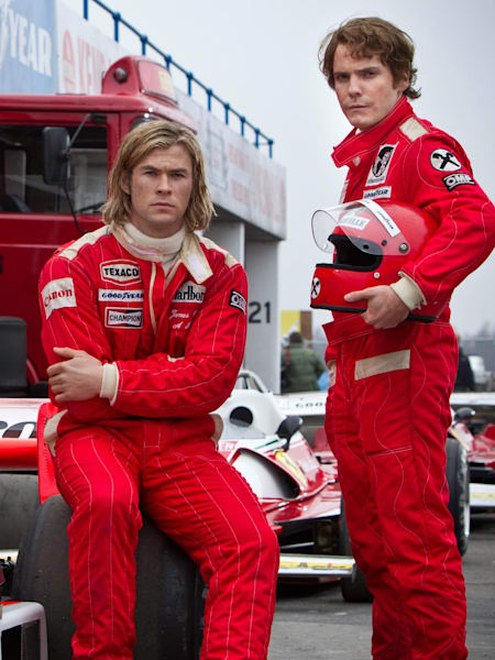 Liam Hemsworth (Hunt) e Daniel Bruhl (Lauda)