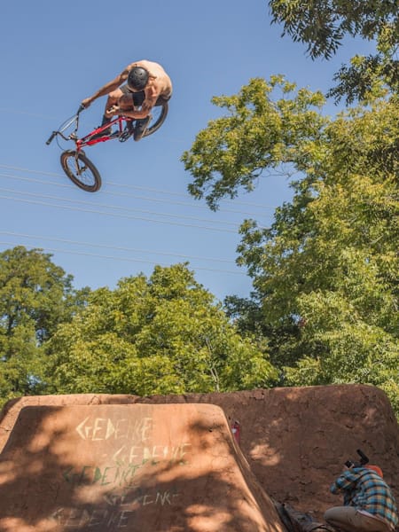 BMX rider Chris Childs competes at Texas Toast 2013 in Austin