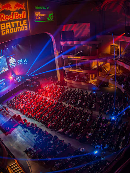 An overview of the venue during the semi-final between Scarlett and sOs, during the finals of Red Bull Battle Grounds, at the Hammerstein Ballroom in New York City, NY, USA on 24 November, 2013.