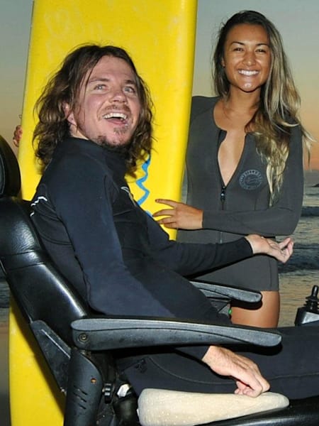 "Wings for Life"-Botschafter Barney Miller und seine Verlobte Kate Southwell