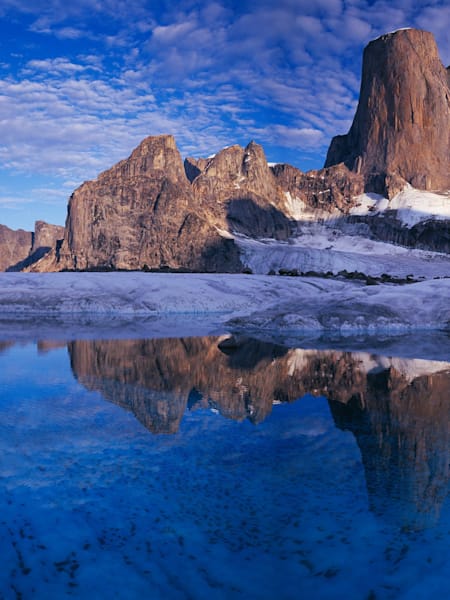 Mount Asgard in Canada's Baffin range, a big wall climbing area of world renown.