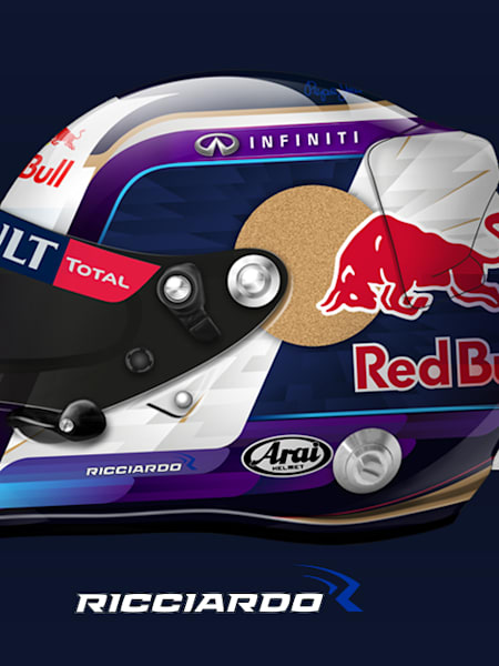 2015 F1中国大奖赛里卡多“雷鸣”涂装头盔 2015 F1中国大奖赛里卡多“雷鸣”涂装头盔