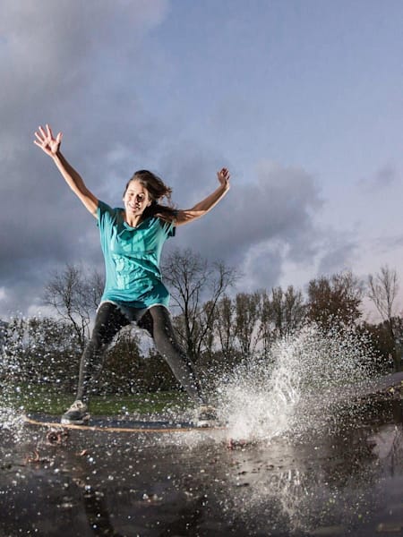 Skating: Kim Klunder, 180 stand-up slide