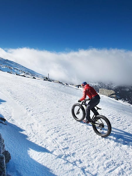 First Ascent of Mount Washington by Bike in Winter