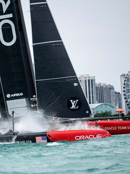Watch extreme sports stars try an America's Cup yacht