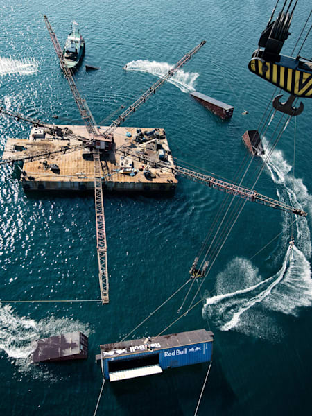 Felix Georgii takes a spin with the crane