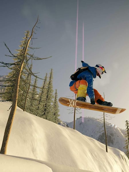 Un snowboarder freeride dans le jeu vidéo Steep d'Ubisoft !