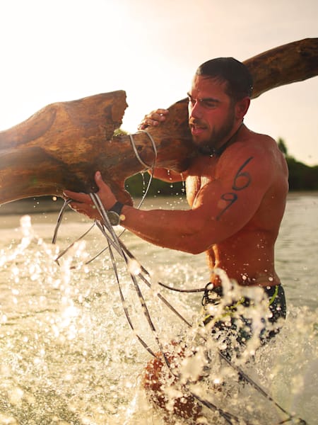 That log floats, so the swim was slightly easier