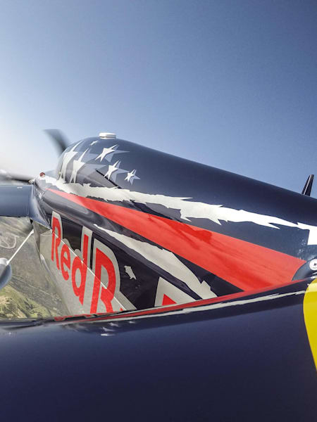 Image of Red Bull Air Race planes in flight over San Diego