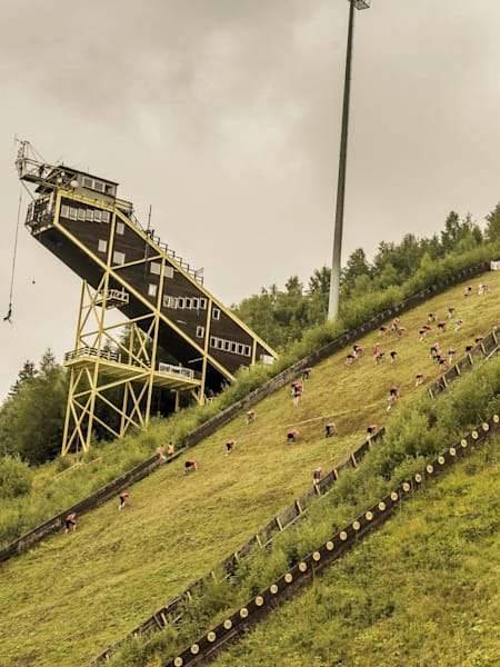 Big mountain run in Harrachov, Czech Republic