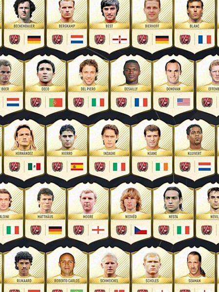 Fifa 18 : Les cartes joueurs légendes du jeu vidéo de foot FIFA Ultimate Team.