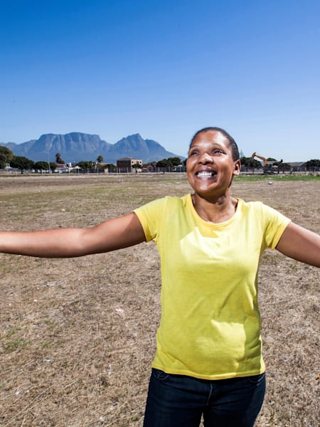 Social entrepreneur Renshia Manuel, founder of Grow Box portable micro gardens, in Cape Town, South Africa.