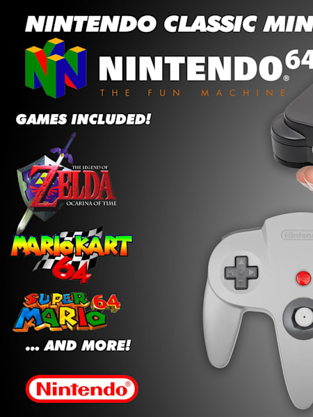 What we imagine the box for the N64 Mini could be A Nintendo 64 Mini Classic box mock-up