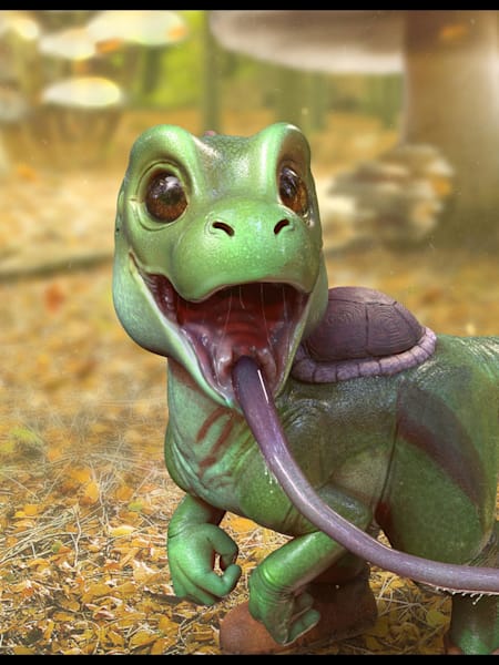 A render of Yoshi IRL