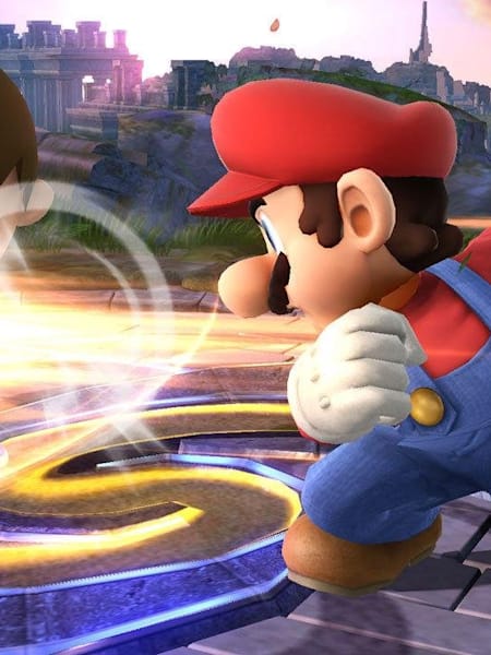 A screenshot of Mario fighting in Smash 4