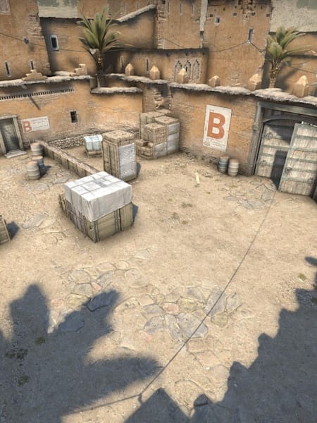 A screenshot of the new Dust 2 B site