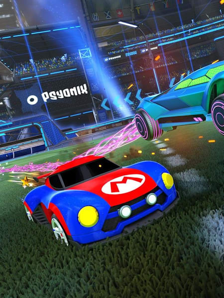 The console-exclusive Mario racer from the Nintendo Switch version of Rocket League.
