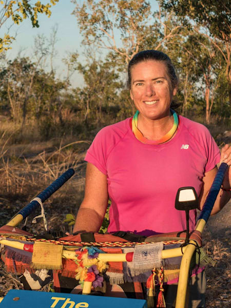 Terra on her walk around Australia.