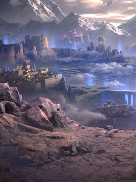 A screenshot from the cinematic introduction of Super Smash Bros. Ultimate