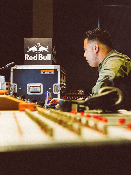 Ta-ku in studio crafting his productivity mix