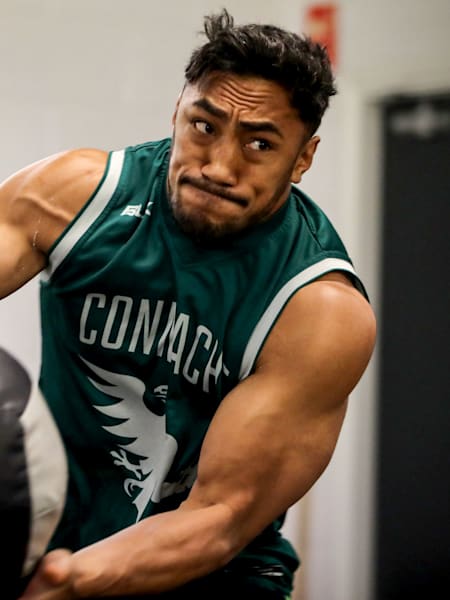 Bundee Aki in training for Connacht Rugby