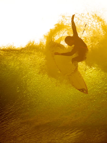 Jordy Smith surfs in Jeffreys Bay, South Africa on July 13, 2017.