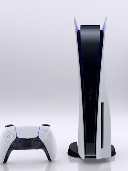 PS5 with controller