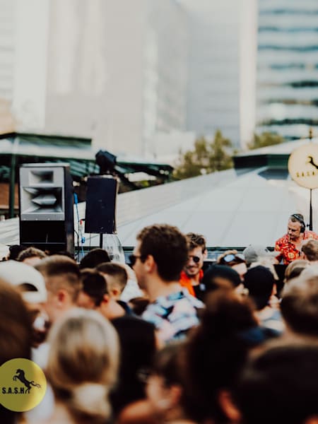 House music party S.A.S.H By Day in Sydney.