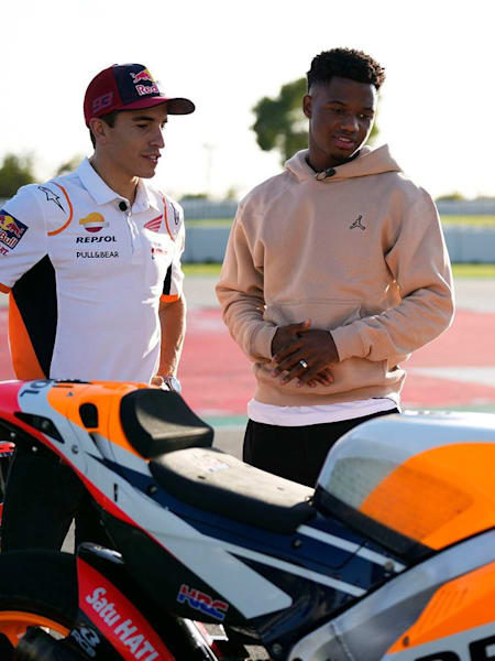 Ansu Fati meglátogatta Marc Márquzt