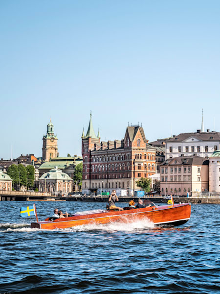 Au fil de l’eau: promenade en bateau devant l’île de Riddarholmen.