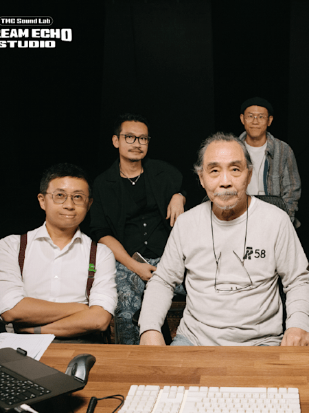 （左起）呱吉、呂聖斐老師、王家棟老師、PUZZLEMAN、YELLOW 黃宣、李權哲