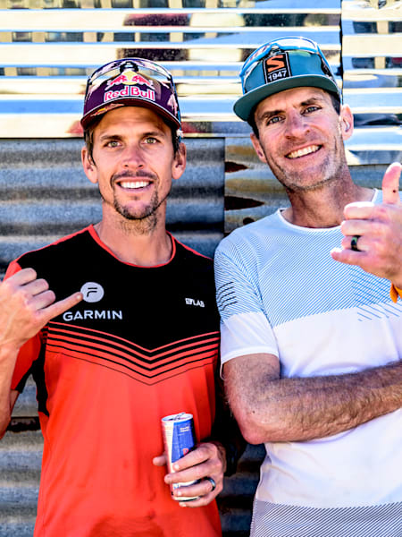 Ryan Sandes and Ryno Griesel during Navigate Lesotho 