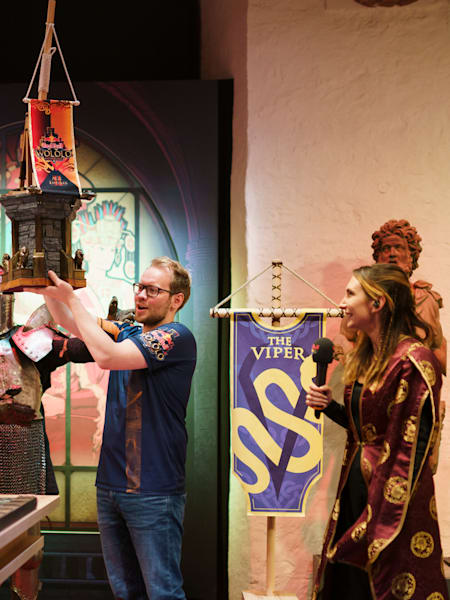 Winner Orjan 'TheViper' Larsen celebrates at Red Bull Wololo V at Castle Heidelberg, Germany, on September 19th, 2021.